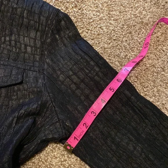 Gorgeous Ruby Rd short black textured 3/4 sleeve jacket (10) EUC! - Picture 13 of 16